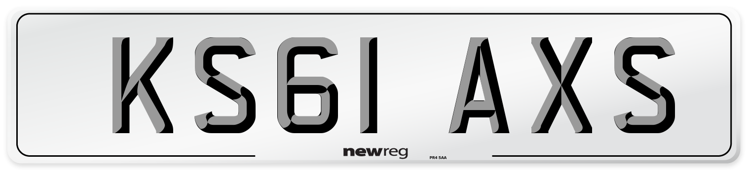 KS61 AXS Number Plate from New Reg